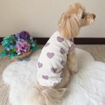 犬服‼︎ハート柄タンク☺︎ラベンダー☆XS.S.M.DXS.DS.DM