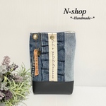 デニム*リメイク♪サコッシュバッグ❥ハンドメイド❥