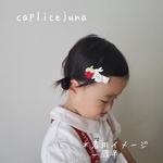 *new*　お花イチゴのうさぎさん　ベビーヘアアクセサリー　ヘアピン