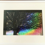 桜の樹　半紙切り絵