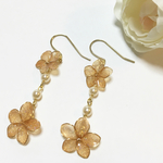 オレンジフラワー ピアス