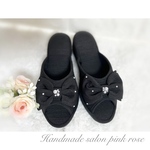 【新作】【数量限定】リボンヒール　パンタロンスリッパ　フォーマルリボン　シューズリボン　シューズリボンアーム　リボンスリッパ　フォーマル　卒業　入学
