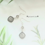 [送料無料]再販＊ネイティブピアス＊シルバーカラーピアス