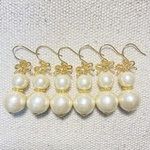 【山本様専用】💛コットンパールとリボンのピアス