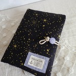 再販10☆たっぷり入る母子手帳ケース（星空）