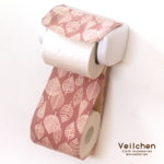 感謝価格◆ピンクのボタニカルなトイレットペーパーホルダーカバー