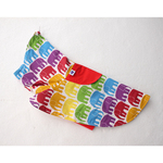 犬の レインコート ※小さめＢ43~54位までマジックテープで調節。カラフルぞうさん×赤