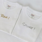 ＊新作　simple ! ゴールドシルバー名入りオリジナルTシャツ