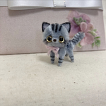 小さなサバトラ猫ちゃん　モールアート　モールベア 