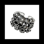 silver925【skull_random RING】スカル ピープス シルバー パンク ロック メンズ 個性的 病みかわいい ヴィンテージ  銀 ユニセックス  シンプル ストリート モード