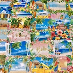 (再販×4)トロピカルハワイアン🌴ジャーナルペーパーセット＊ジャンクジャーナル＊コラージュ素材