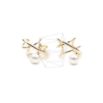 ERG-2084-G【2個入り】パールラウンドイヤーカフ/Pearl Round Earcuffs Earrings