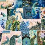 (再販×6)🦚孔雀のジャーナルペーパーセットB＊ジャンクジャーナル＊コラージュ素材
