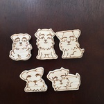 木製　シュナウザー　マグネット