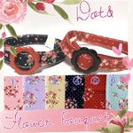 dot&flower bouquet＊迷子札付＊フルオーダーの軽い首輪
