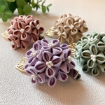 紫陽花のヘアクリップ & ブローチ