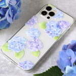 紫陽花のクリアスマホケース 【ソフトタイプ】iPhone / Android