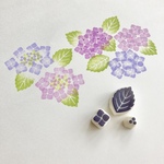 new! 紫陽花の消しゴムはんこセット