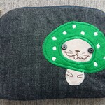ハムきの子ポーチ グリーン