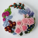 刺繍ブローチ　フラワーガーデン