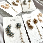 紫陽花 アシンメトリーピアス/イヤリング