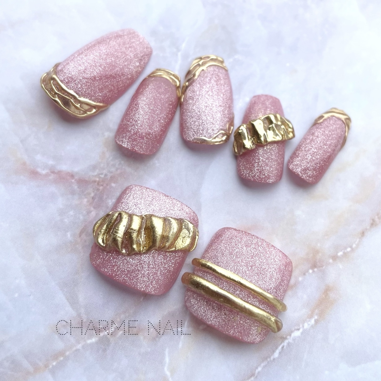 大人pink💓 選べる薬指アート マグネットジェル グミジェル 粘土