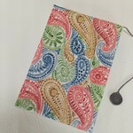 A5判　リバティ プリント使用　ブックカバー　*　デコ・ペイズリー Deco Paisley 