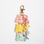 クマ（ピンク・イエロー・ブルー）　Icing cookie Bag Charm