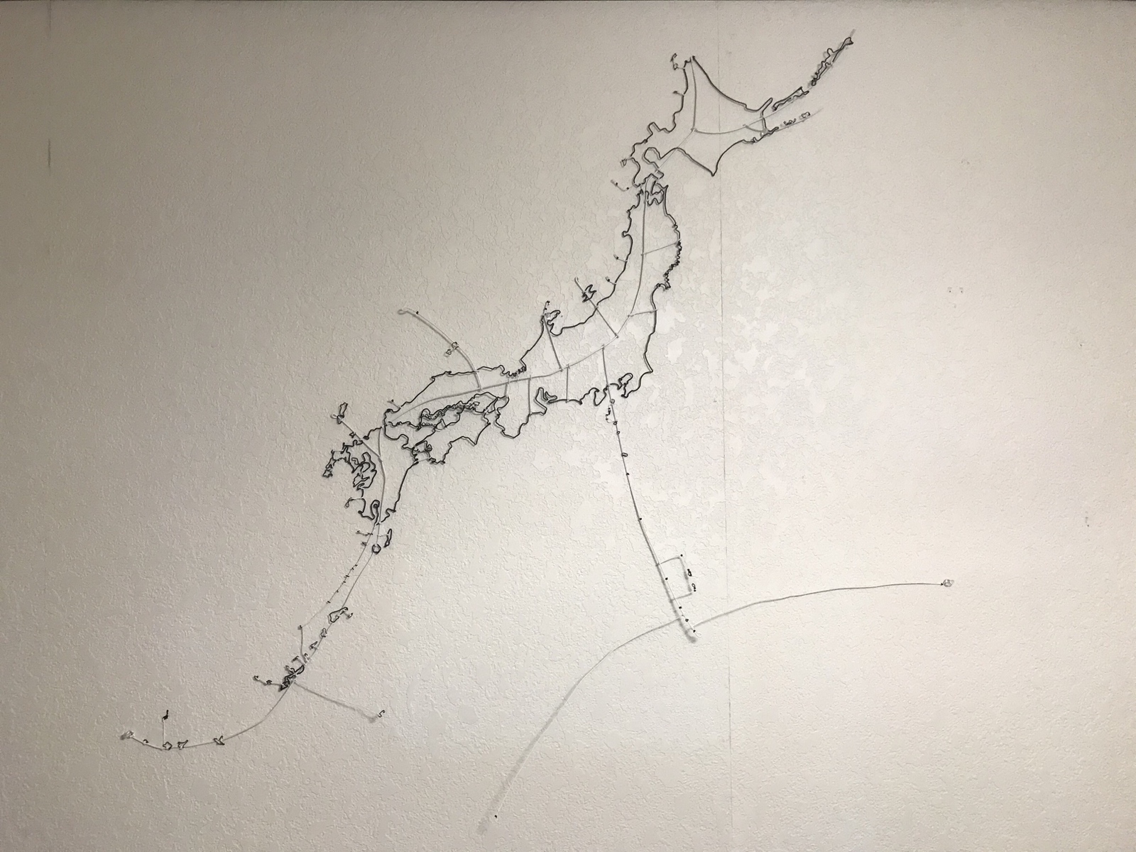 人口重心日本地図 ワイヤーアート - bana Wire Art | minne byGMO