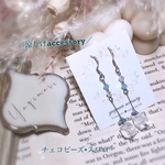 残り2点🫰《お嫁入り*1》送料無料❣️ピアス/イヤリング♡爽やかなミントブルーの大人可愛いaccessory♥︎︎∗︎*ロングアクセサリー♡華奢揺れᵕ̈*