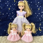リカちゃん　ミキちゃんマキちゃん　お揃いドレスセット