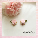 new再販5リボンのバラのブーケ♡イヤリング・ピアス