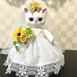 こはるちゃん用　ウェディングドレスセット　ロングベール