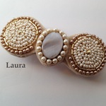 ビーズ刺繍バレッタ　no.1