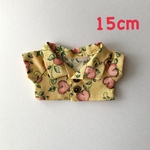 15cmぬいぐるみ用　ハート柄シャツ(イエロー)