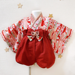 ハンドメイド✿ベビー袴＋お花のヘアバンド