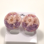 スターフラワーのノンホールピアス   紫×ピンク×パープル☆