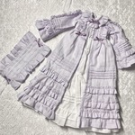 D-132【送料無料】【ドール服】ワンピース　ドレス　服　ラベンダー