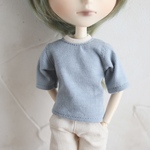 1/6サイズ・半袖Tシャツ（くすみブルー）