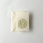 刺繍カード（ミニサイズ）/輪切りレモン