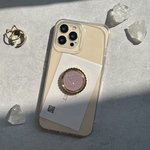 【NEW】ダイヤモンドスマホリング　くすみパープル