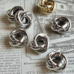 〈15mm〉結び リング シルバー パーツ 4点 ロンデル