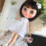  💐新作　ホワイトチュールドレス　３点セット　ブライス 　リカちゃん　アウトフィット