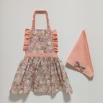 sakika0329様専用♡キッズエプロン　＊花柄×ピンク