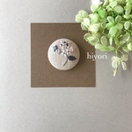 刺繍ブローチ　紫陽花