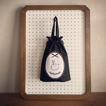 【単品】スワン刺繍巾着上履き入れ