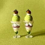 抹茶のモンブランのミニチュアパフェ
