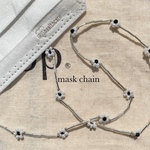 🕊[2way]お花のビーズマスクチェーン/ビーズネックレス 韓国