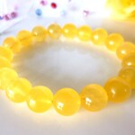 ✨光の象徴✨心のやすらぎ☆生命力☆コミュニケーションアップ☆明るい気持ち☆元気が出るビタミンカラー☆　☆高品質ＡＡＡ☆　☆イエローカルサイト☆　☆１０ｍｍ☆　☆１６ｃｍ☆