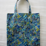 ぺったんこバッグ*リバティ*Margaret Annie*ブルー*32×28㎝